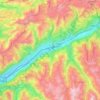 Mapa topográfico Vallée du Rhône, altitud, relieve