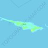 Mapa topográfico Hog Cay, altitud, relieve