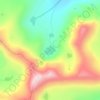 Mapa topográfico Cliff Lake, altitud, relieve