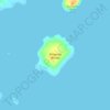 Mapa topográfico Mosquito Island, altitud, relieve