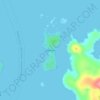 Mapa topográfico Isla Isabel, altitud, relieve