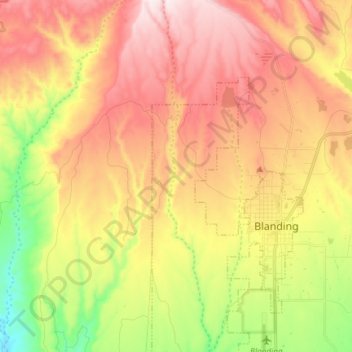 Mapa topográfico Big Canyon, altitud, relieve