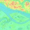 Mapa topográfico Río Amazonas, altitud, relieve