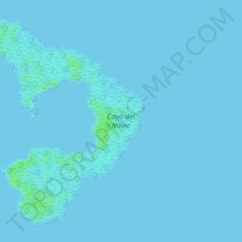 Mapa topográfico Cayo del Navio, altitud, relieve