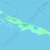 Mapa topográfico Little Exuma Island, altitud, relieve