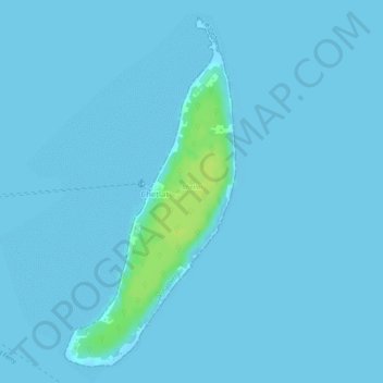 Mapa topográfico Chetlat Island, altitud, relieve