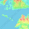 Mapa topográfico Baie de Galway, altitud, relieve