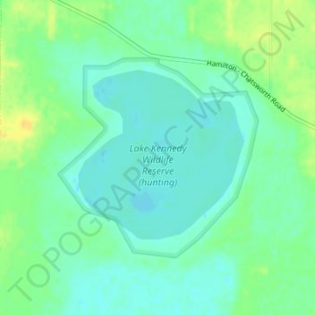 Mapa topográfico Lake Kennedy Wildlife Reserve (hunting), altitud, relieve
