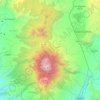 Mapa topográfico Parque Nacional Volcán Nevado de Colima, altitud, relieve