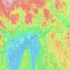 Mapa topográfico Oslo, mapa de relieve, mapa de altitud