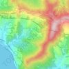 Mapa topográfico Comeglio, mapa de relieve, mapa de altitud