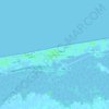 Mapa topográfico Chicxulub Puerto, altitud, relieve