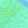 Mapa topográfico 浦东新区, mapa de relieve, mapa de altitud