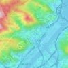 Mapa topográfico 拔子窩 Pat Tsz Wo, mapa de relieve, mapa de altitud