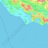 Mapa topográfico LT, mapa de relieve, mapa de altitud