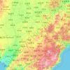 Mapa topográfico Jilin, mapa de relieve, mapa de altitud