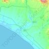 Mapa topográfico Montalto di Castro, mapa de relieve, mapa de altitud