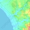 Mapa topográfico Tarquinia, mapa de relieve, mapa de altitud
