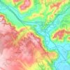 Mapa topográfico Orte, mapa de relieve, mapa de altitud