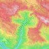 Mapa topográfico Vallepietra, mapa de relieve, mapa de altitud