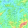 Mapa topográfico Caxambu, altitud, relieve