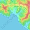 Mapa topográfico Moneglia, mapa de relieve, mapa de altitud