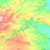 Mapa topográfico Sortino, mapa de relieve, mapa de altitud