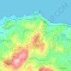 Mapa topográfico Cefalù, mapa de relieve, mapa de altitud