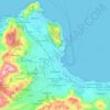 Mapa topográfico Palermo, mapa de relieve, mapa de altitud