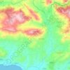 Mapa topográfico Caltabellotta, mapa de relieve, mapa de altitud