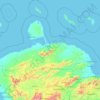 Mapa topográfico Falcón, mapa de relieve, mapa de altitud