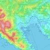 Mapa topográfico La Spezia, mapa de relieve, mapa de altitud