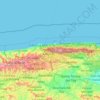 Mapa topográfico Vargas, mapa de relieve, mapa de altitud