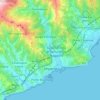Mapa topográfico Imperia, mapa de relieve, mapa de altitud