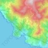 Mapa topográfico Bonassola, mapa de relieve, mapa de altitud