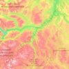 Mapa topográfico Trøndelag, mapa de relieve, mapa de altitud
