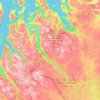 Mapa topográfico Troms, mapa de relieve, mapa de altitud