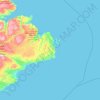 Mapa topográfico Finnmark, mapa de relieve, mapa de altitud