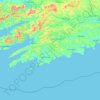 Mapa topográfico West Cork, altitud, relieve