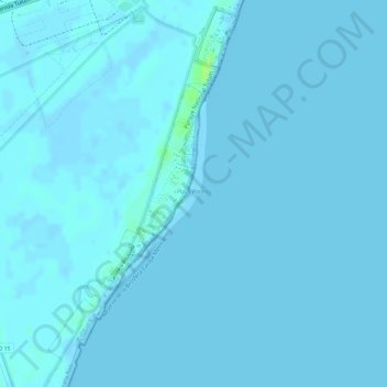 Mapa topográfico Playa Paraiso, altitud, relieve